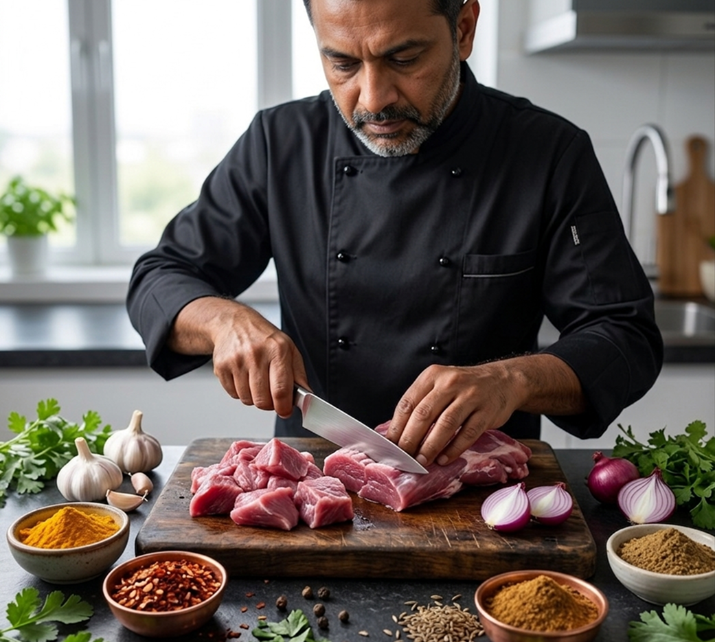 Fresh meat display at our store